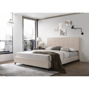 Tweepersoonsbed Beliani Beige