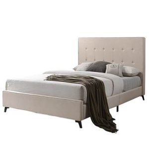 Tweepersoonsbed Beliani Beige