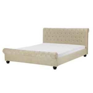 Tweepersoonsbed Beliani Beige