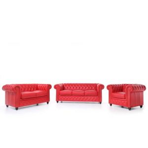 Bankstel The Chesterfield Brand Rood