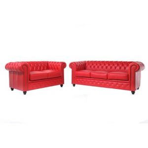 Bankstel The Chesterfield Brand Rood