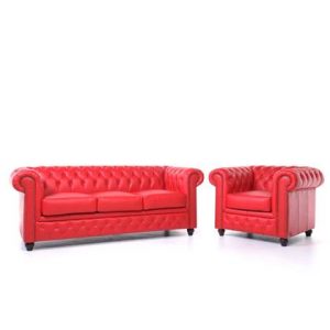 Bankstel The Chesterfield Brand Rood