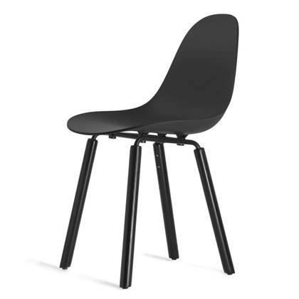 TOOU-TA-YI-eetkamerstoel-Zwart-Onderstel-zwart Eetkamerstoel TOOU Zwart