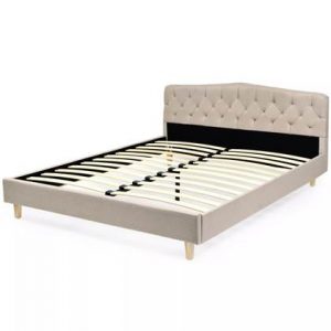 Tweepersoonsbed vidaXL Beige