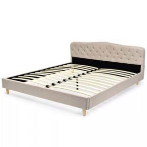 Tweepersoonsbed vidaXL Beige