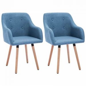 Eetkamerstoel vidaXL Blauw
