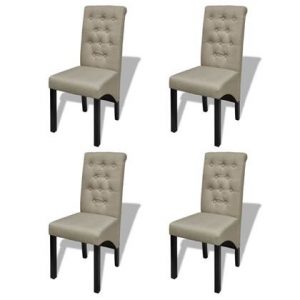 Eetkamerstoel vidaXL Beige