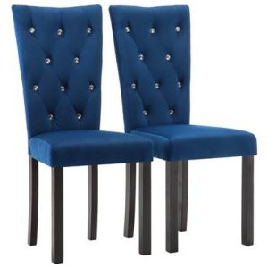 Eetkamerstoel vidaXL Blauw