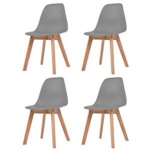 Eetkamerstoel vidaXL Grijs