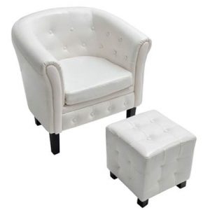 Fauteuil vidaXL Wit