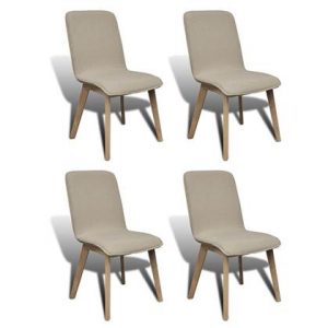 Eetkamerstoel vidaXL Beige