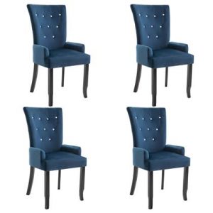 Eetkamerstoel vidaXL Blauw