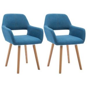Eetkamerstoel vidaXL Blauw