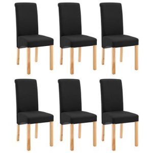 Eetkamerstoel vidaXL Zwart