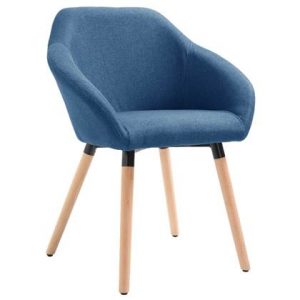 Eetkamerstoel vidaXL Blauw