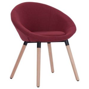 Eetkamerstoel vidaXL Rood