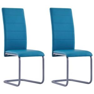 Eetkamerstoel vidaXL Blauw