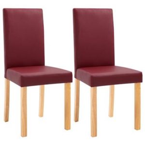 Eetkamerstoel vidaXL Rood
