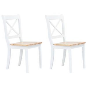 Eetkamerstoel vidaXL Wit