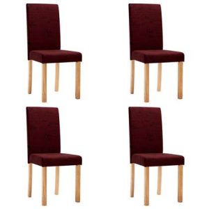 Eetkamerstoel vidaXL Rood