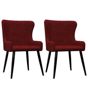 Eetkamerstoel vidaXL Rood
