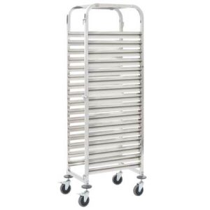 Trolley vidaXL Zilver