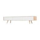 Gazzda Ena lowboard houten tv meubel whitewash – 225 x 42 cm