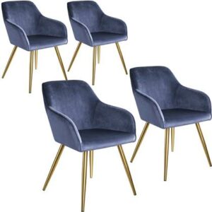 Eetkamerstoel tectake Blauw