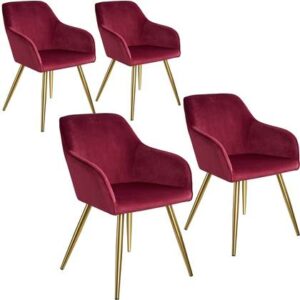 Eetkamerstoel tectake Rood