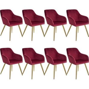 Eetkamerstoel tectake Rood