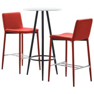Eetkamerstoel vidaXL Rood