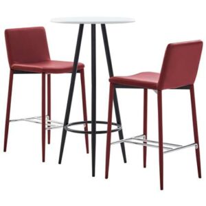 Eetkamerstoel vidaXL Rood