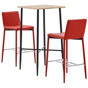 Eetkamerstoel vidaXL Rood