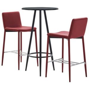 Eetkamerstoel vidaXL Rood