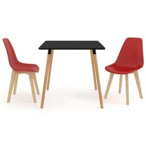 Eetkamerstoel vidaXL Rood