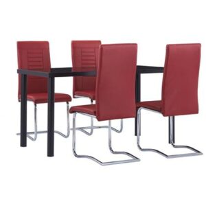 Eetkamerstoel vidaXL Rood