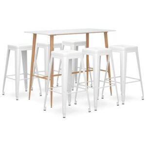 Eetkamerstoel vidaXL Wit