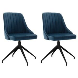 Eetkamerstoel vidaXL Blauw