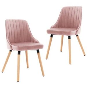 Eetkamerstoel vidaXL Roze