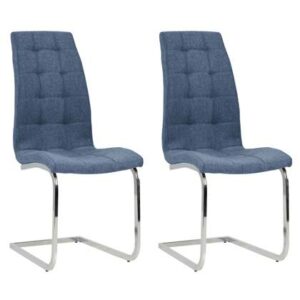 Eetkamerstoel vidaXL Blauw