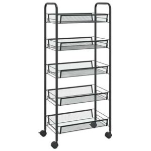 Trolley vidaXL Zwart