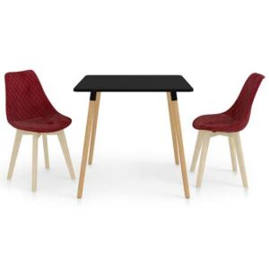 Eetkamerstoel vidaXL Rood