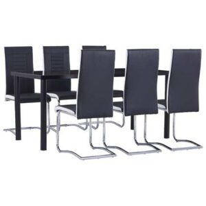 Eetkamerstoel vidaXL Zwart