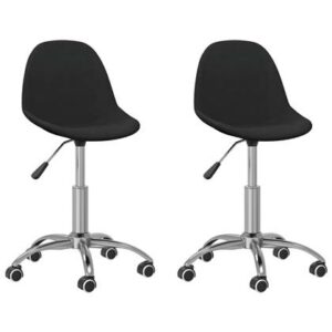 Eetkamerstoel vidaXL Zwart