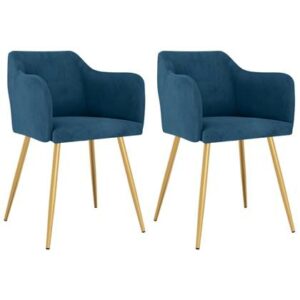 Eetkamerstoel vidaXL Blauw