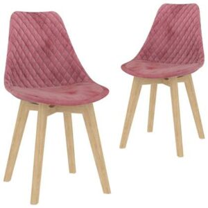 Eetkamerstoel vidaXL Roze