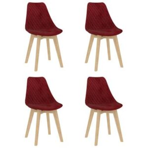 Eetkamerstoel vidaXL Rood