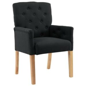 Eetkamerstoel vidaXL Zwart