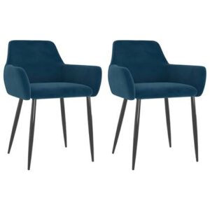 Eetkamerstoel vidaXL Blauw