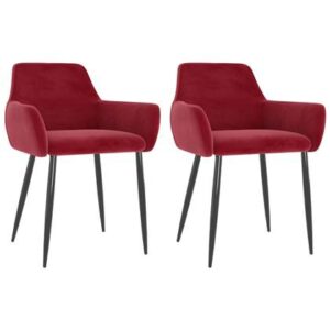 Eetkamerstoel vidaXL Rood